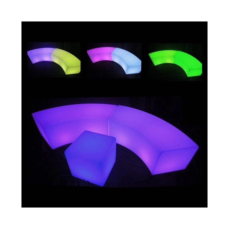 Sofa LED modulara, iluminata RGB,